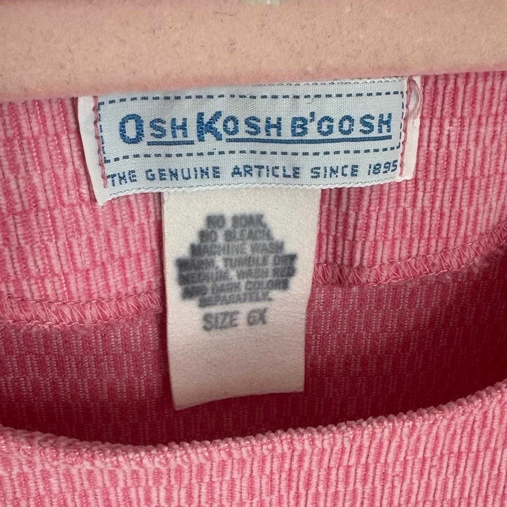 Oshkosh B’gosh Girls Vintage Pink Jumper Dress Size 6x